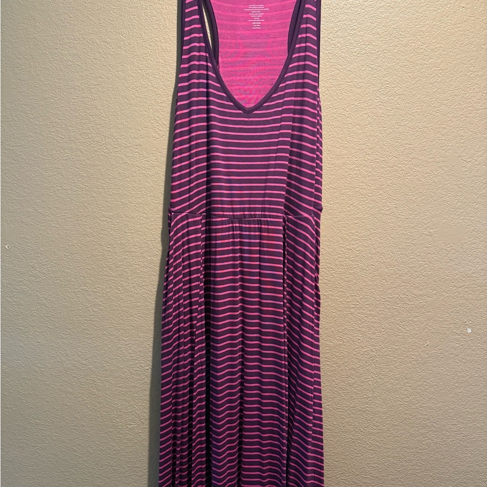 Jersey Knit V-Neck Maxi Dress